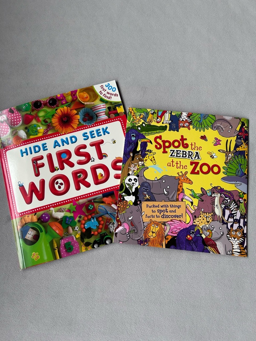 Set of 2 ~ Look and Find Books ~ Words and Zoo